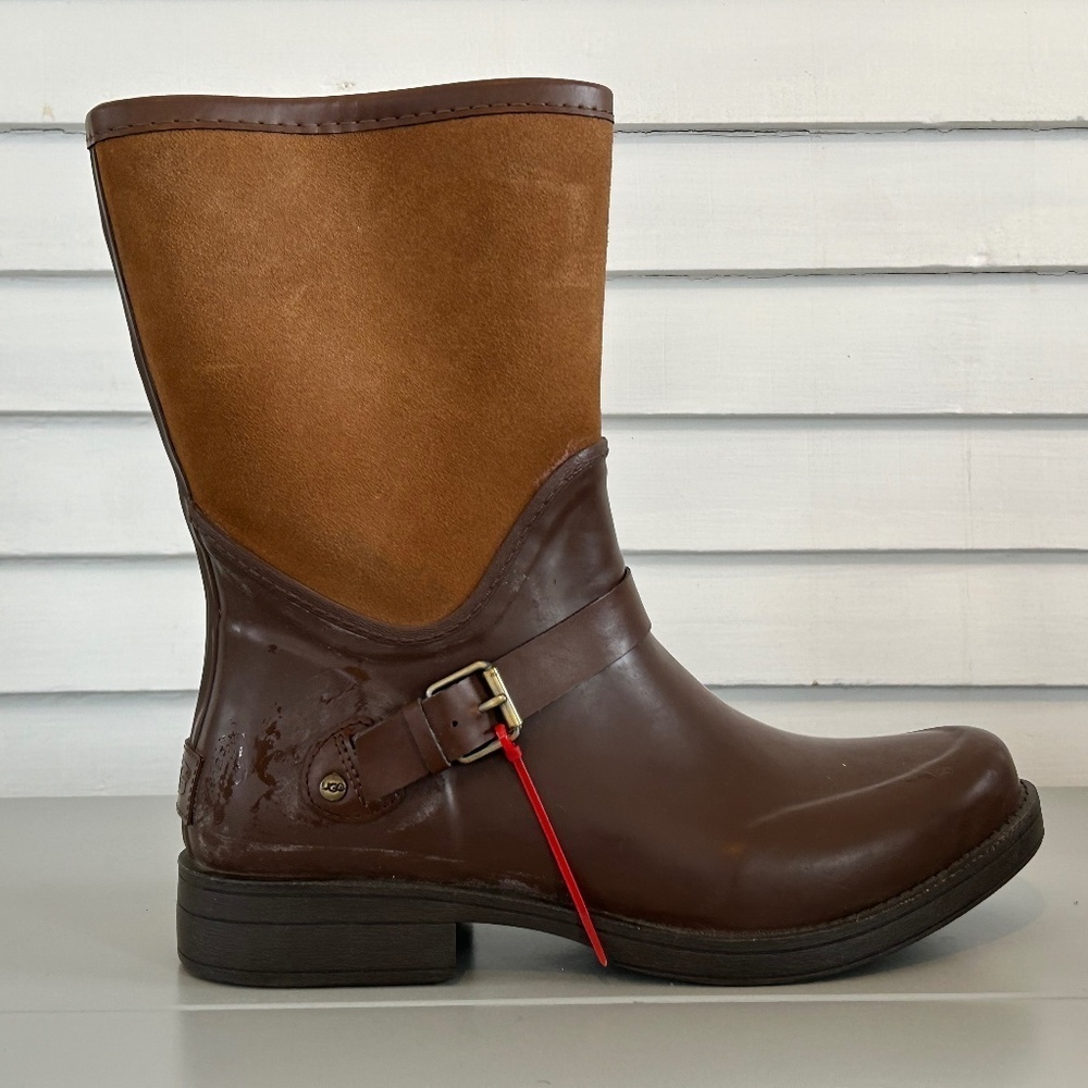 Ugg Sivada Chocolate Rain Boots Sz 41‎